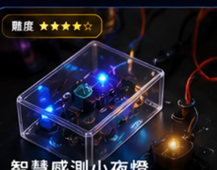 發光的感測器控制電路作品